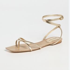 Veronica Beard Allegra Sandals In Pale Gold Strappy Sandals Size 7.5